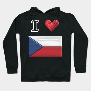 I love Flag from Tschechien Hoodie